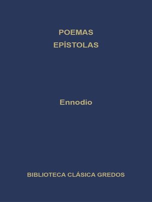 cover image of Poemas. Epístolas.